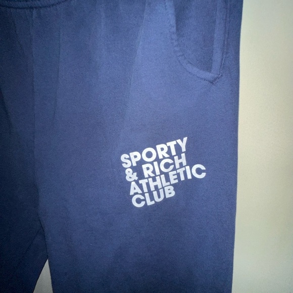 Sporty & Rich navy sweatpants size 30 - Picture 2 of 8